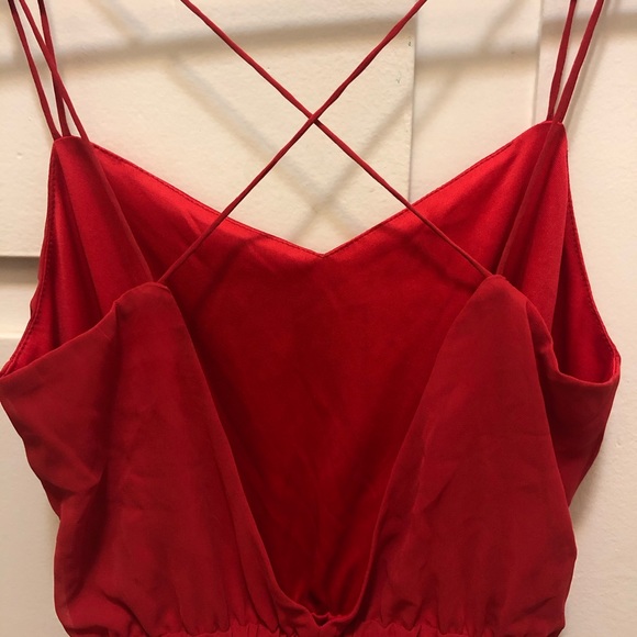 ASOS red dress with low back and crisscross straps - Picture 3 of 5